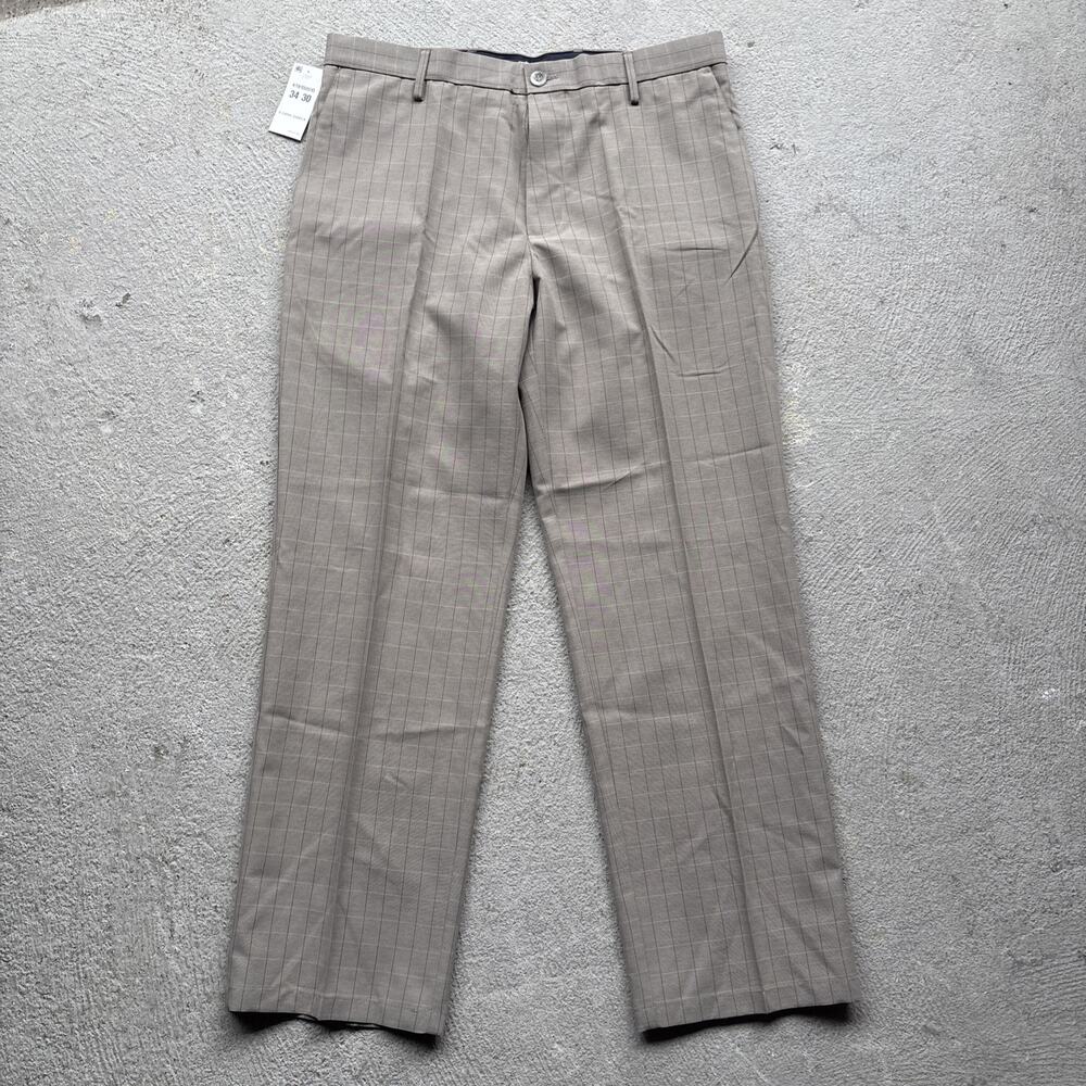 NEW Men's Dockers Signature Golf Khaki Straight Fit D2 Flat Front 34x30 NWT